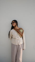 organic bamboo silk fabric styled on girl