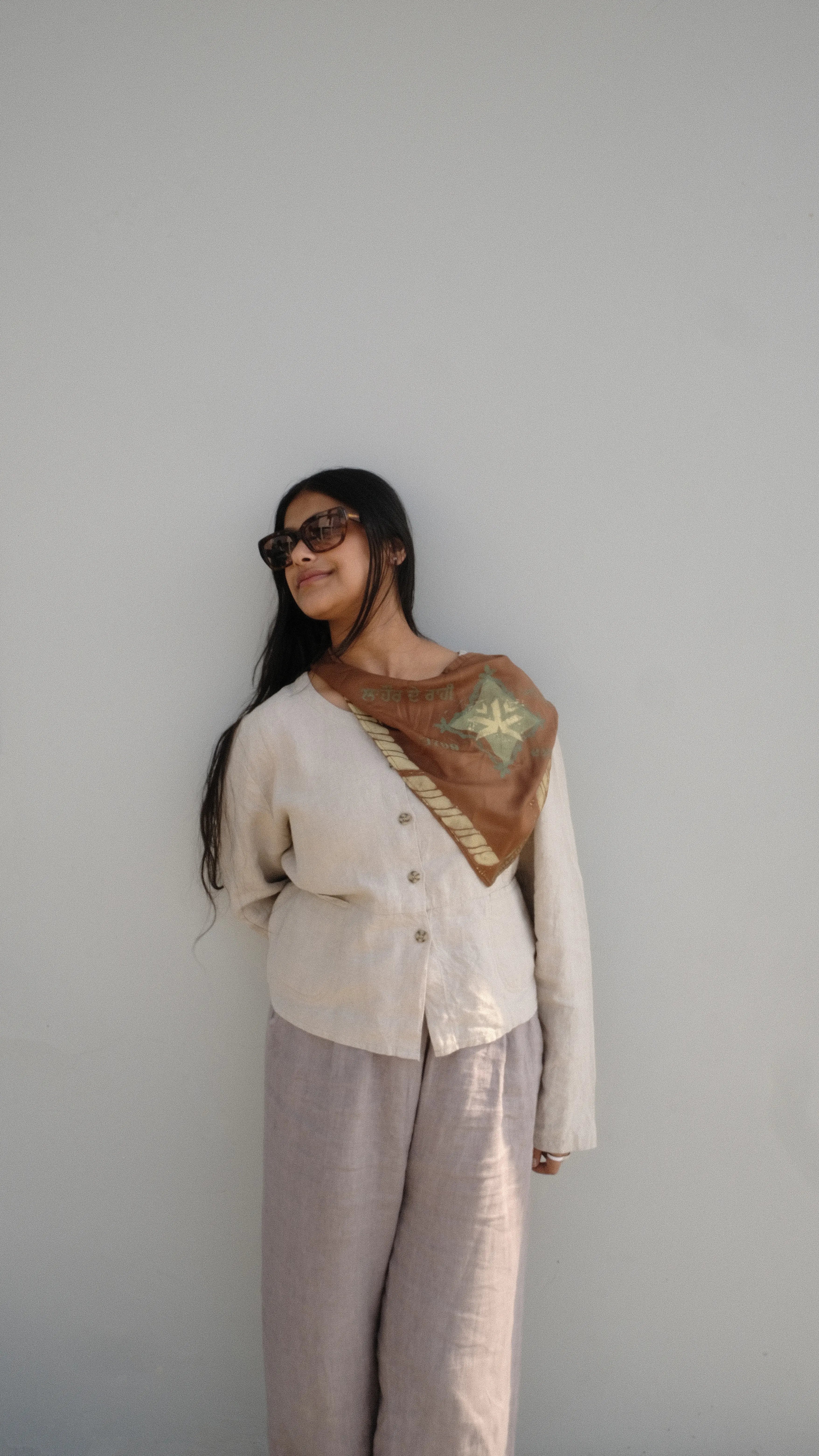 organic bamboo silk fabric styled on girl