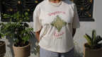 handprinted tshirt styled on girl in panjabi courtyard